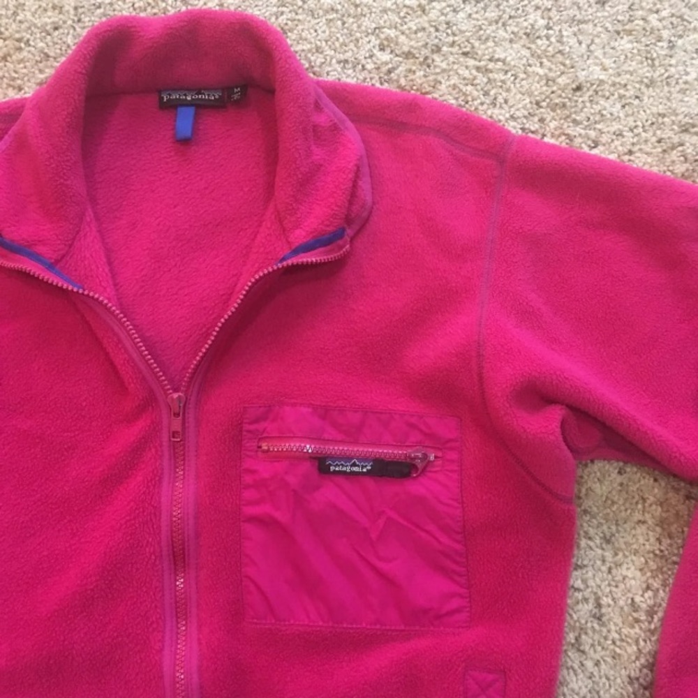 Vintage Patagonia Pink Fleece Full Zip Jacket